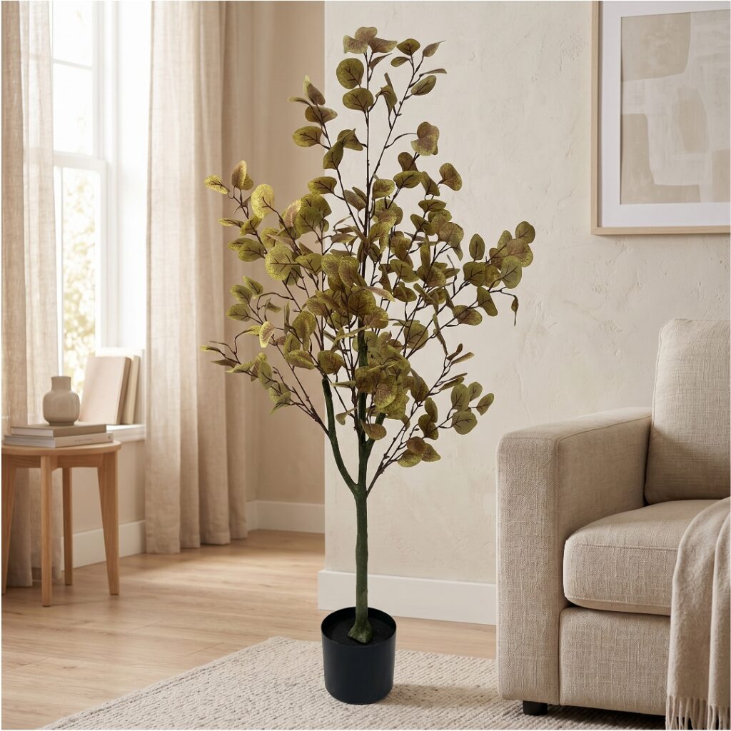 Umělý Eucalyptus (podzimní zbarvení) 120 cm - produktová galerie